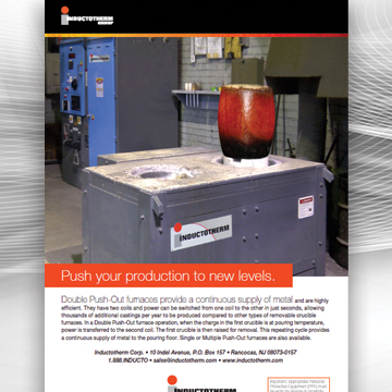 Push your production to new levels ad related to Inductotherm's Push-Out Furnaces
