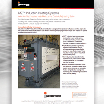 image of brochure titled: IMZ™ Induction Heating Systems