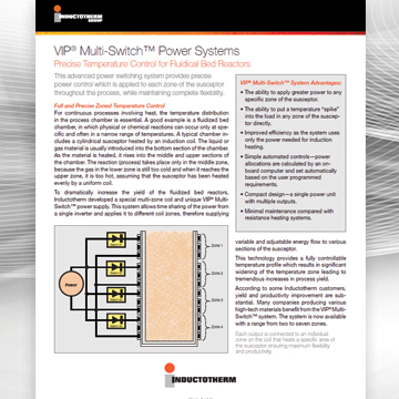 VIP® Multi-Switch™ Power Systems Fluidical Bed Bulletin, Related literature resource for Inductotherm's Multi-Switch™ VIP® Power Supply Units