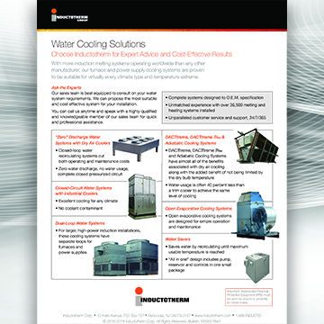 Water Cooling Solutions brochure, a related resource for Inductotherm's Closed-Circuit Industrial Coolers
