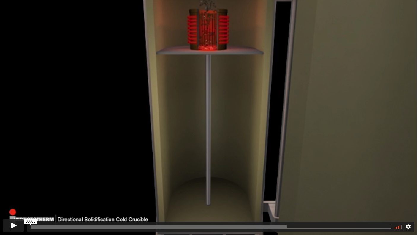 thumbnail of video showing directional solidification with a cold crucible