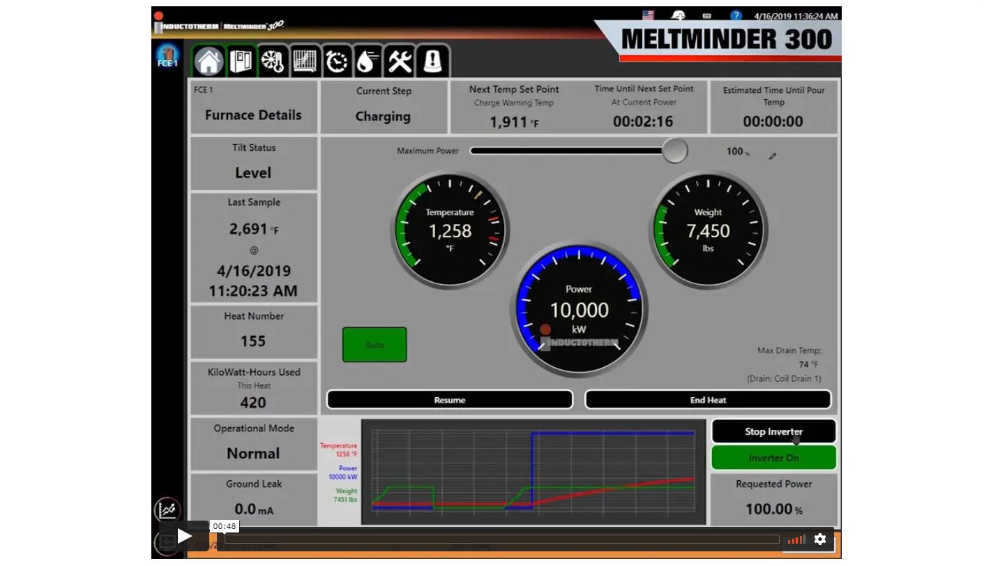video thumbnail previewing an animation for the Meltminder® 300™ Melt Shop Control and Management System