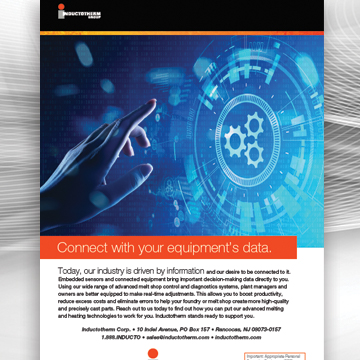 Connect with your equipment's data ad related to Inductotherm's iSense™ Systems